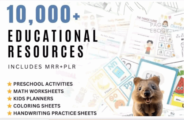 10k Education Resources Collection (MRR + PLR)