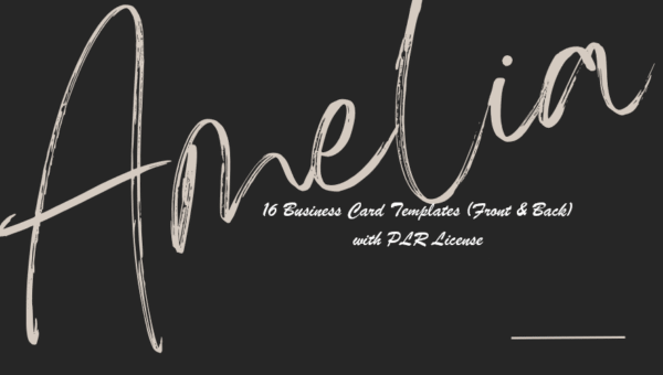 16 Business Card Templates (Front & Back) with PLR License