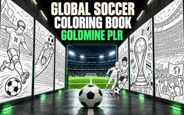 Global Soccer Coloring Book Goldmine PLR