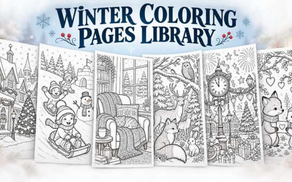 Winter Coloring Pages Library